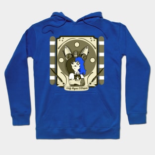 Traditional Art Nouveau of O'Stripes (ocre with blue) Hoodie